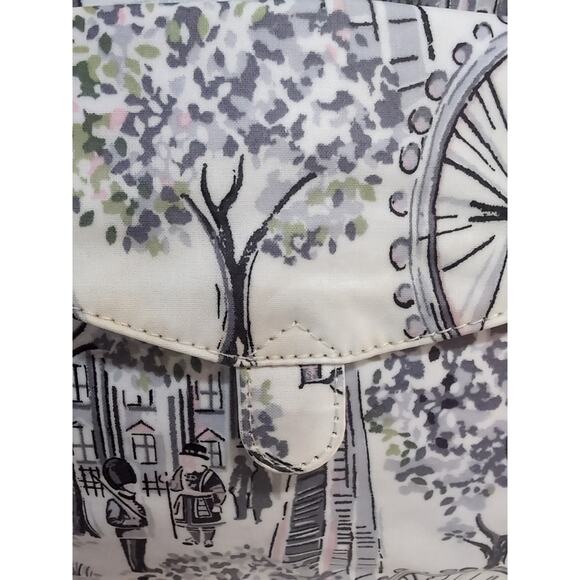 Cath Kidston London Landmark PVC Cotton Backpack Tote Bag Big Ben Print Travel - Picture 4 of 16